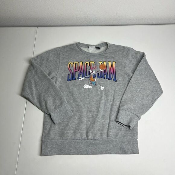Other - Space Jam A New Legacy Long Sleeve Gray Sweatshirt Youth Medium M Bugs Bunny EUC